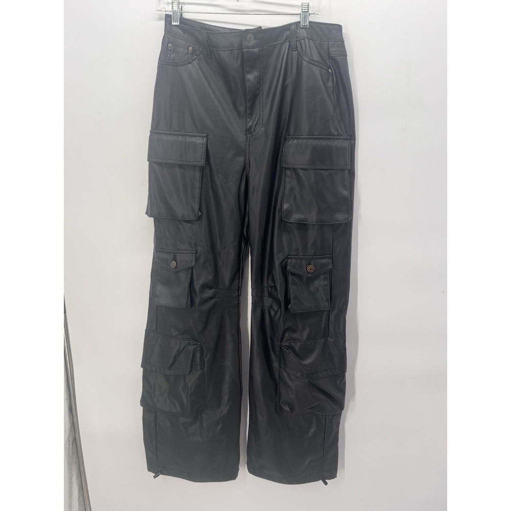 Like An Angel Faux Leather Cargo Pants Xl Multi-Pocket NWOT Grunge Goth Witch
